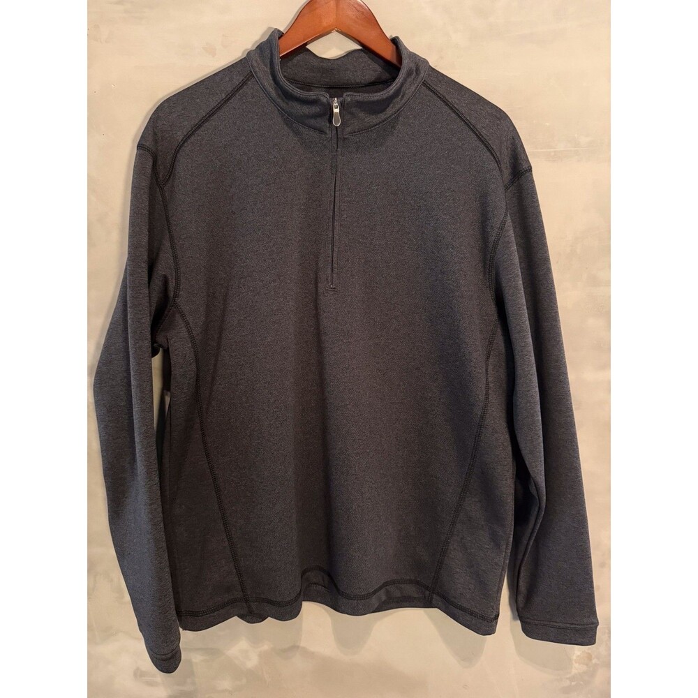 Pebble Beach Sweatshirt Men's XL Gray Quarter Zip Performance Pullover